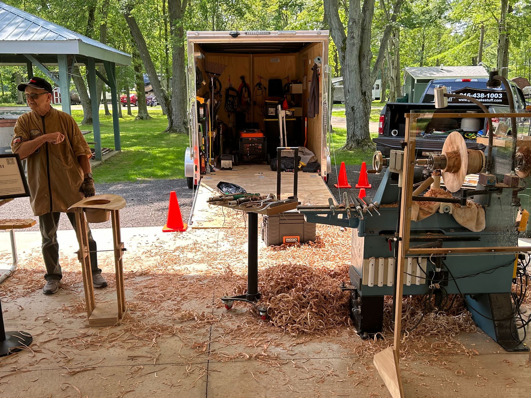 lathe woodturning featured a craft demonstration at willow lake campground