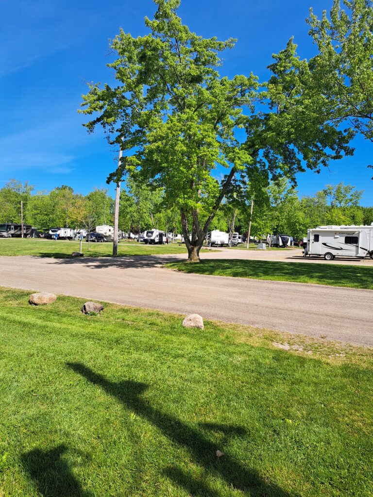 large overnight site at willow lake campground
